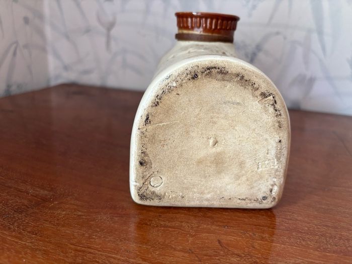 Pair of Vintage Stoneware Hot Water Bottles / Bed Warmers