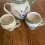 Pottery tea pot and a pair of matching mugs Image 9