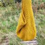 Handmade cotton crochet tote bag - mustard yellow, shopping bag, woven shopper  bag Image 3