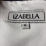 Izabella White Satin Purple Floral Pencil Dress With Bow Belt Uk 14 Includes Postage Image 6