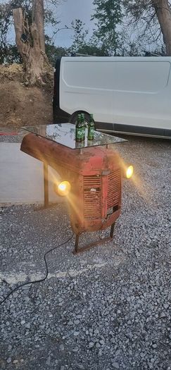 Vintage Tractor Bonnet Table
