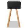 Bedside Tables 2 pcs Solid Pinewood 40x30x61 cm Black Image 6