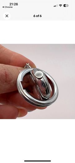 Watch Keychain Small Vintage Silver Quartz Gift Red Collectibles Switzerland Men