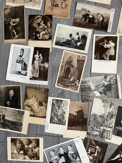 Vintage Art Themed Postcards x 122. 2 for 1 euro or 50 quid the lot