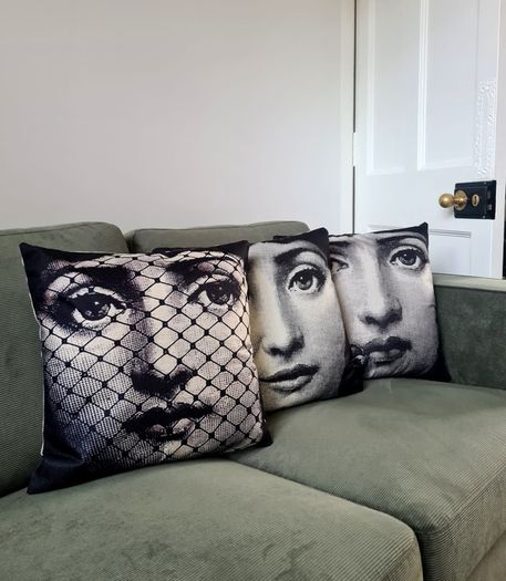 Fornasetti Style Cushion Cover with Filler