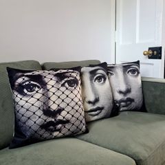 Fornasetti Style Cushion Cover with Filler
