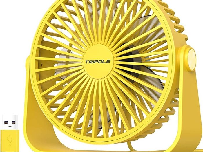 USB Desk Fan, 3 Speeds Adjustable Strong Wind Table Fan, 360 Degree Rotation Mini Personal Fan 6 Inches Portable Cooling Fan for Desktop Office Home Bedroom Car Outdoor Camping MULTIPLE COLOURS AVAILABLE (FREE POSTAGE)