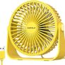 USB Desk Fan, 3 Speeds Adjustable Strong Wind Table Fan, 360 Degree Rotation Mini Personal Fan 6 Inches Portable Cooling Fan for Desktop Office Home Bedroom Car Outdoor Camping MULTIPLE COLOURS AVAILABLE (FREE POSTAGE) Image 4