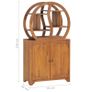 Cabinet with Yin Yang Shelf 70x30x130 cm Solid Teak Wood Image 8