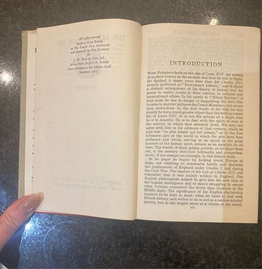 1935 Everyman's Voltaire The Age of Louis XIV