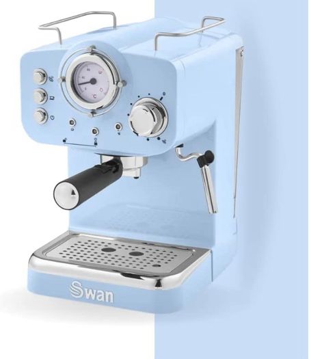 Retro Pump Espresso Coffee Machine, Purple, 15 Bars of Pressure, Milk Frother, 1.2L Tank MTIPLE COLOURS AVAILABLE, SEE PHOTOS (FREE POSTAGE)