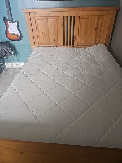 double bed solid wood  with matress