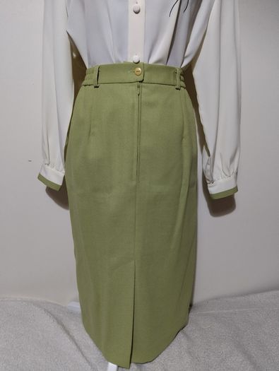 Jacques Vert Designer 3 Piece Outfit, part wool Jacket, Skirt and Blouse set