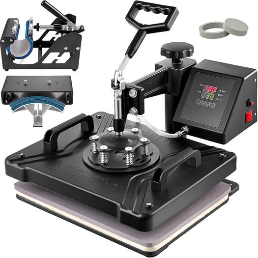 Heat Press 5 in 1 Heat Press Machine 38x30cm T shirt Press Mug Printing Machine Multifuctional