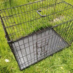 Large Folding Metal Dog Crate / Pet Cage (75cm x 55cm)