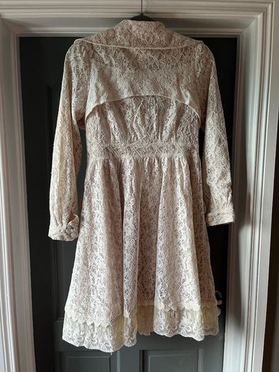 KLING ivory lace coat dress Size 3  8/10