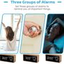 Flysocks Wooden LED Bedside Digital Alarm Clock Image 3