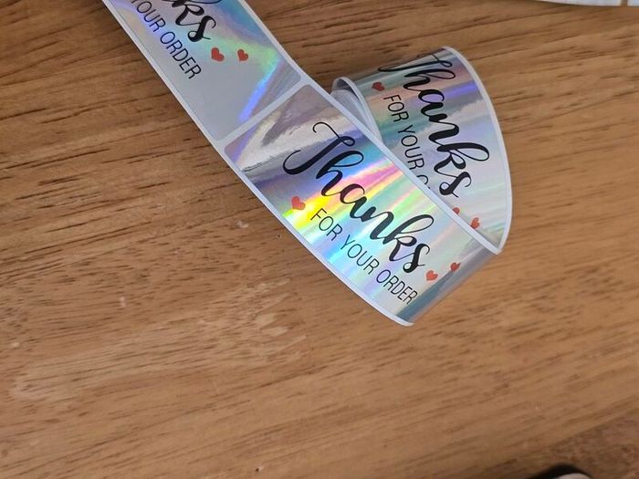 Thank You Laser Stickers / Large / 3" / 120 / NEW