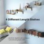 Versatile Floating Shelves Set of 4 Multi-Length Wooden Shelves for Wall with Floating Shelf Brackets Image 4