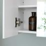 _Mirror Cabinet, Bathroom Storage Cabinet with 3 Doors, for Bathroom, 60 x 15 x 55 cm with Adjustable Shelves, Modern White Image 3