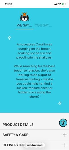 New JELLYCAT Amuseable Coral
