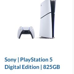 PS5 Digital Edition 825gb - brand new, still sealed, never opened