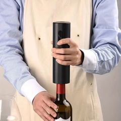 Electric Wine Opener Automatic Corkscrew with Aerator Pourer Foil Cutter One Click Button Battery Opener for Kitchen Bar Party