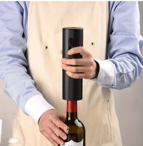 Electric Wine Opener Automatic Corkscrew with Aerator Pourer Foil Cutter One Click Button Battery Opener for Kitchen Bar Party
