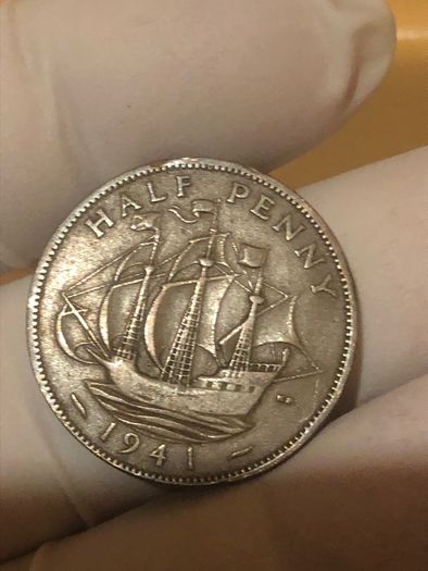 George VI half penny  x 36 Pictures
