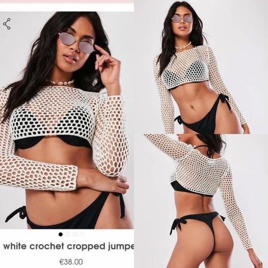 Cream bikini with matching beach top
