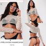 Cream bikini with matching beach top Image 6