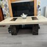 Marble coffee tables , very good condition and quality,large one measures 51x30 inches and 18 inches in height,Small one is 18" in height and 22" square Image 4