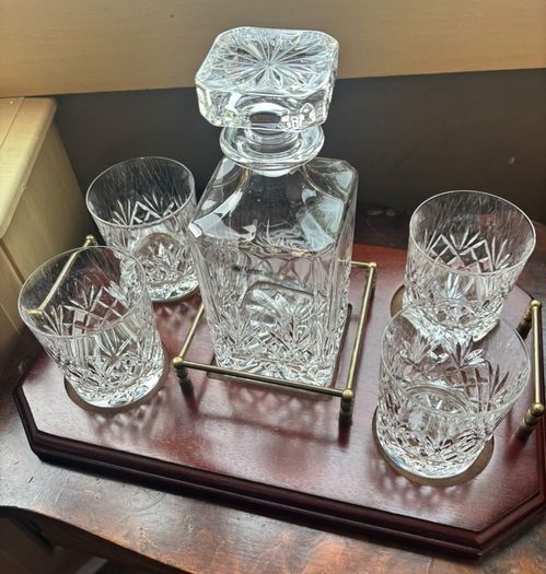 Galway Crystal Whiskey Decanter Set
