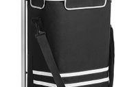 _Shopping cart, Shopping cart, foldable, with cooler bag, versatile, removable bag, wheels, sturdy, Black