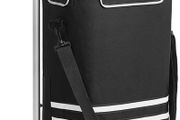 _Shopping cart, Shopping cart, foldable, with cooler bag, versatile, removable bag, wheels, sturdy, Black