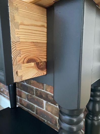Console table - Hall table refurbished solid pine