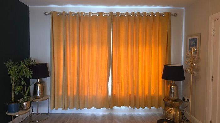 Honey Velour Curtains 90x90