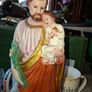 Beautiful Old Statue of Saint Joseph holding Baby Jesus, Postage Available or Collection Image 2