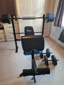 Mens Health Multi Gym Bench , Bicep Curl, Leg Curl, - Collect