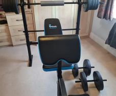 Mens Health Multi Gym Bench , Bicep Curl, Leg Curl, - Collect