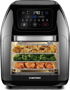 NEW SALE | Multifunctional Digital Air Fryer+ Rotisserie, Dehydrator, Convection Oven, 17 Presets Fry, Roast, Dehydrate, Bake, XL 10L Family Size, 1800W