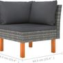 Outdoor Corner Sofa Seat  PE Rattan & Steel Frame with Cushions | Modern Garden Furniture Image 2