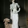 Vintage Large table lamp with Lady and Dog figure from the Elegant Collection H-26" Image 3