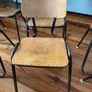Set of 6 Vintage School Stacking industrial chairs Image 3