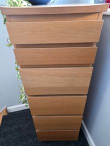 ikea Malm 6 drawers and mirror