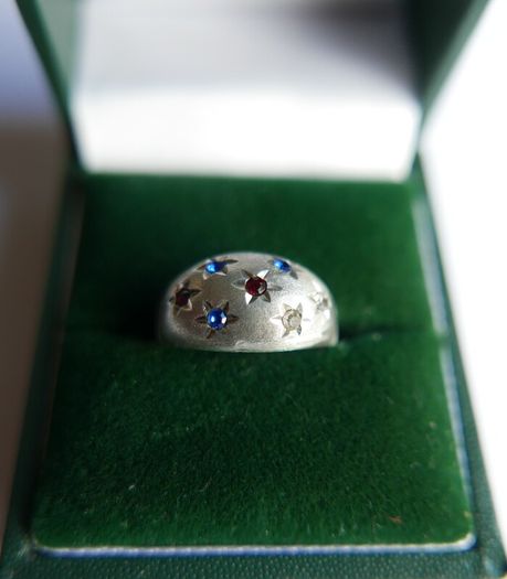 Vintage Sterling Silver Ring size P (adjustable size) 1,8g