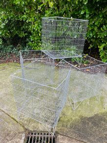 4 Extra Large Wire Log Baskets Sold As One Lot