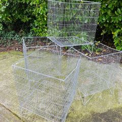 4 Extra Large Wire Log Baskets Sold As One Lot