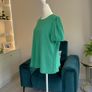 Ladies Emerald Green Short-Sleeved Top by Gallery Image 10