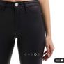 RIVER ISLAND Molly Black Coated Jeans Size 8! Image 4